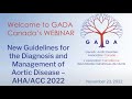 New ACC/AHA Guidelines for the Diagnosis and Management of Aortic Disease