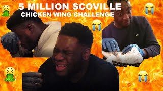 5 MILLON SCOVILLE CHICKEN WING CHALLENGE!!!! PAIN
