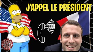 Homer appel le président au téléphone