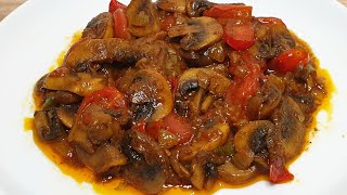 Easy and Quick Mushroom Cooking Method/طرز پخت آسان و سریع قارچ #غذای_گیاهی  #قارچ  #mushroom