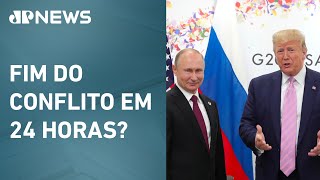 Putin está disposto a conversar com Trump sobre guerra na Ucrânia