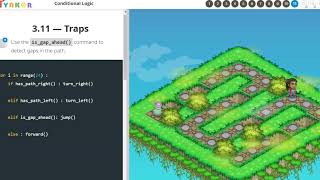 Stumped on 3.11 Traps (Tynker Python 101)