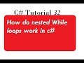 Nested While Loop in C#