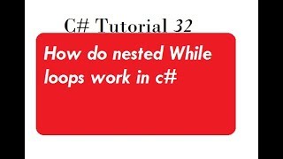 Nested While Loop in C#