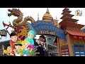 shela cute plays in playground | Jakarta street food festival