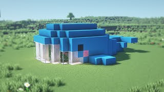 【マイクラ】かわいいクジラの家の作り方 / チュートリアル【マイクラ建築】[Minecraft Tutorial]   Whale shaped house  /Easy / How To Build