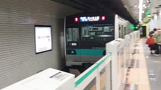 JR東日本常磐緩行線E233系マト4編成各駅停車代々木上原駅行き表参道駅発車(2023/1/7)