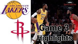 Lakers vs Rockets HIGHLIGHTS Full Game | NBA Playoff Game 3