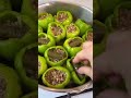 dolma recipe/turkish stuffed grape leaf recipe with stuffed capsicum #shorts