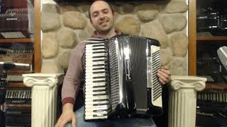 5670 - Black Excelsior Slimline Accordiana Piano Accordion LMMH 41 120 $1999