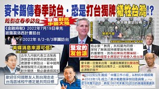 【每日必看】又笑而不答? 傳麥卡錫春訪台 蔡英文面對提問竟\