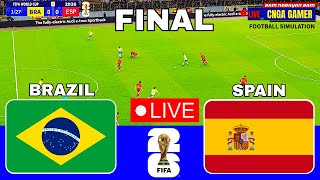 BRAZIL vs SPAIN || FIFA World Cup 2026 FINAL || Full Match All Goals || Pes 21 Simulation