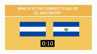 10 Countries Flag Challenge Find the Correct one - Visual attention for kids - Blue and White Flags