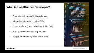 Shift left and scale with LoadRunner Developer