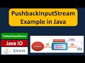 PushbackInputStream Example in Java | Java IO | Java Tutorial