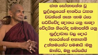 ජාත සෝතාපන්න වූ පුද්ගලයෙක් ආනර්ය ධ්‍යාන වඩන්නේ නැත #නාම රූප පරිච්චේද ඥානය යනු