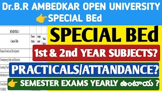 Special BEd 1st Year Subjects in DR BR Ambedkar Open University@StudentUpdates247