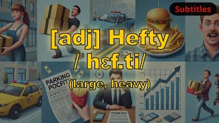 [adj] Hefty meaning (large, heavy) with 5 examples