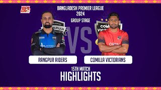 Comilla Victorians vs Rangpur Riders || Highlights || 15th Match || Season 10 || BPL 2024
