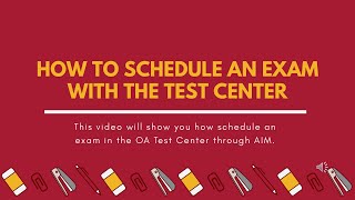 Student Guide: How to Schedule an Exam with the Test Center
