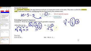 Arithmetic and Geometric Sequences Part 1
