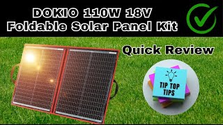 DOKIO 110W 18V Foldable Solar Panel Kit  Quick Review