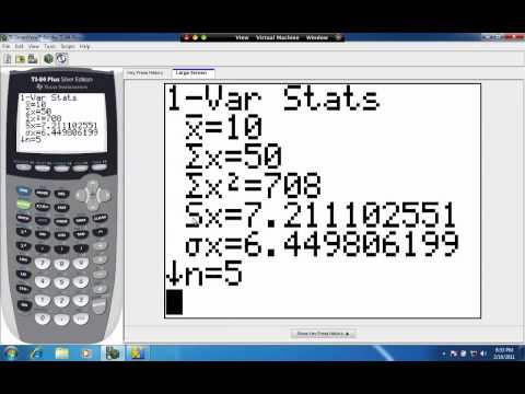 Range, Variance, Standard Deviation on the TI 83/84 Calculator Range, Variance, Standard Deviation on the TI 83/84 Calculator