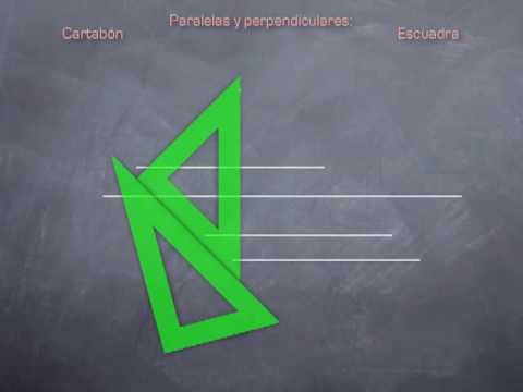 Paralelas Y Perpendiculares Con Escuadra Y Cartabón - YouTube