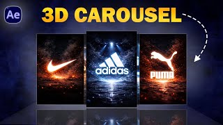 3D Carousel Animation in After Effects | motion graphics tutorial | after effect tutorial |