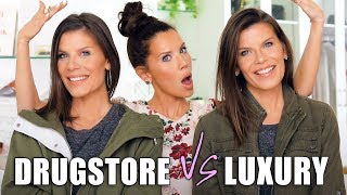 LUXURY vs. DRUGSTORE DUPES on my TWIN SISTERS