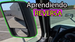 practicando reversa en UN CAMION como controlar el TRAILER en reversa para estacionar remolque tips