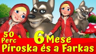 🔴A Hat Legszebb Piroska és a Farkas Mese🔴👧🐺 I Farkasos Mese I Nati Mesék I Magyar Tündérmesék