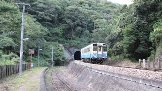 JR四国 土讃線 多度津⇒大歩危 後面展望 JR Shikoku Dosan Line Tadotsu ⇒ Ōboke