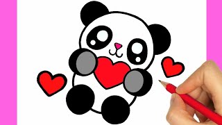 HOW TO DRAW A PANDA EASY - DRAWING AND COLORING A PANDA EASY STEP BY STEP