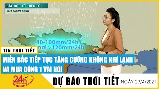 Dự báo thời tiết ngày mai 29/4 Hà Nội mưa dông về đêm và sáng sớm Dự báo thời tiết 3 ngày tới| TV24h