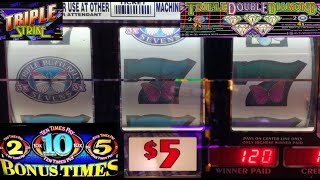 High Limit Slots! 2x 10x 5x Bonus Times + Triple Double Diamond + Triple Butterfly 7 + Triple Strike