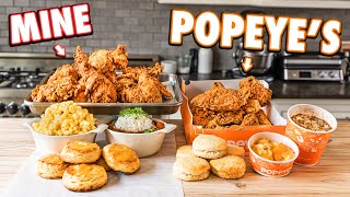 Making Popeye’s Fried Chicken Meal At Home | But Better