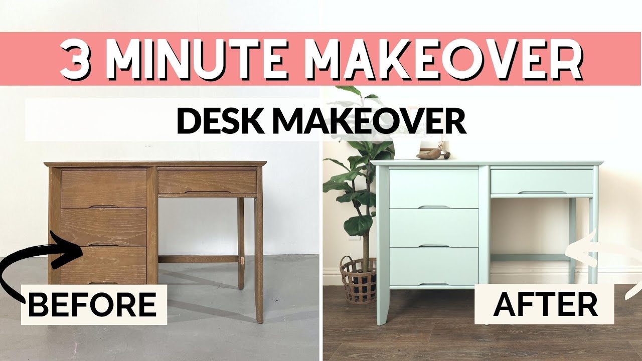 Desk Makeover 3 Minute Makeover Youtube