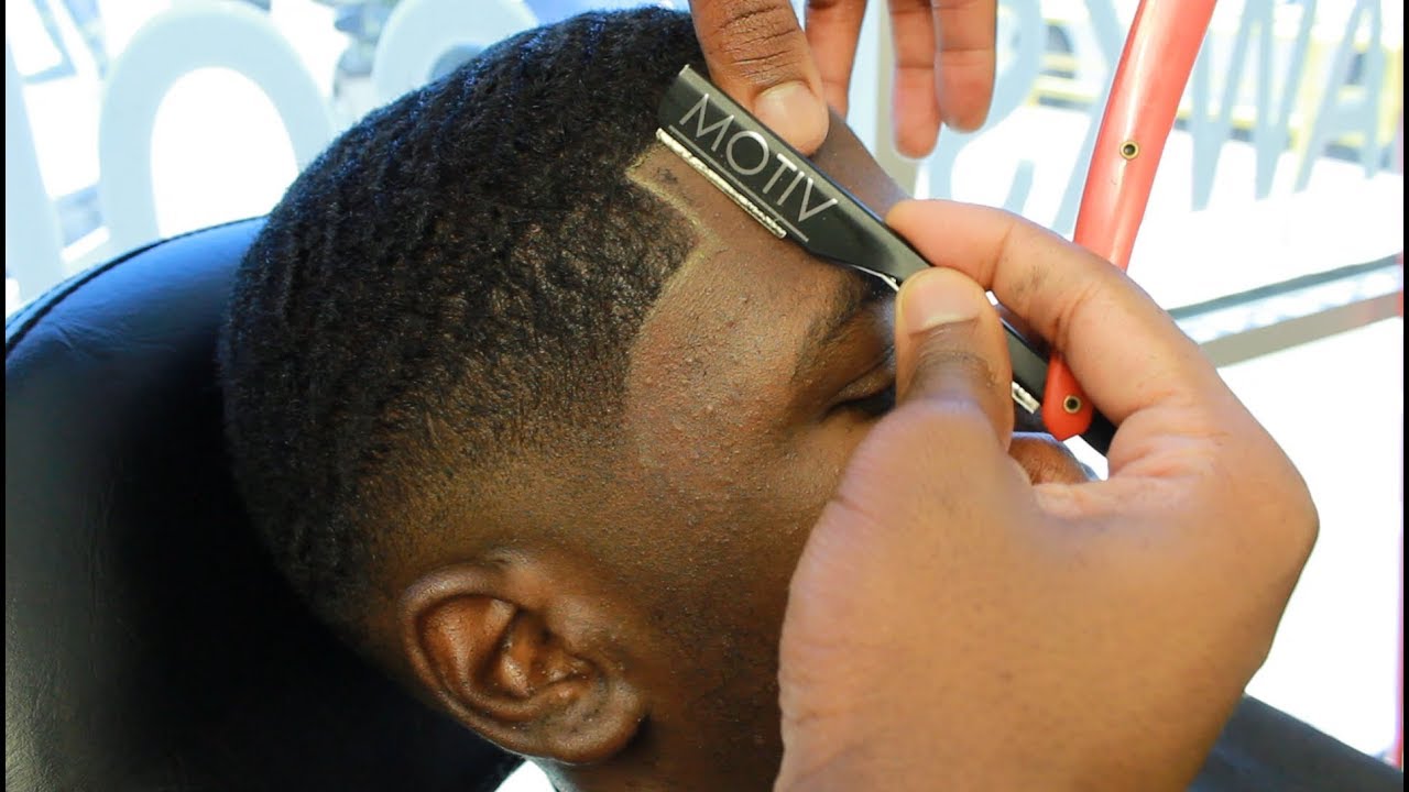 Barber Tutorial: How To Do A Crispy Lineup - YouTube