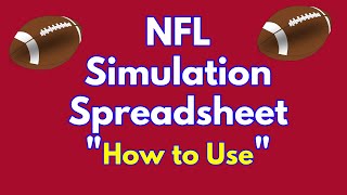 NFL Simulation Spreadsheet tool how to use