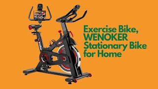 Exercise Bike, WENOKER Stationary Bike for Home, Indoor Bike with Silent Belt Drive