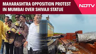 MVA Protest | Maharashtra Opposition Protest In Mumbai Over Shivaji Statue Collapse