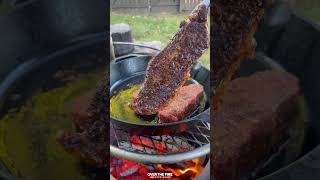 Grilled Steak Crostini Recipe | Over The Fire Cooking by Derek Wolf