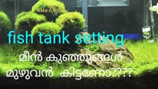 #fish tank setting മീൻ കുഞ്ഞുങ്ങളെ  ഇറക്കി വിടും മുന്നേ............. Nikhil kuttithara