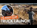 TRUCK Goes AIRBORNE Off 75 Foot Cliff! (Don't Try This at Home)