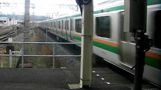 [警笛付]E２３１系１０００番台　小田原駅到着