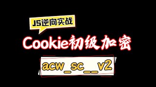 【JS逆向】cookie入门级加密：acw_sc__v2丨爬虫实战技术分享