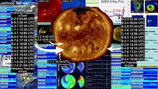 Coronal Mass Ejection (CME) C7.4 Directly towards Earth & 28 Solar Flares 00:00-22:00 UTC, 27/8/2021
