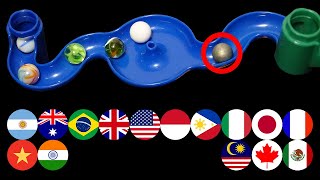 15 Countries Marble Race ■ Escape the Steel Ball!