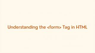 HTML Forms Explained | Beginner-Friendly Guide